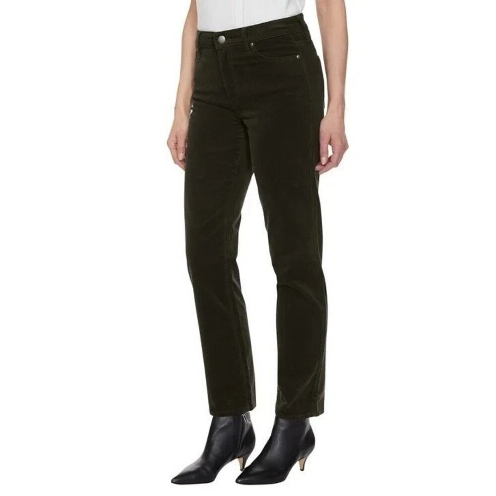 Buffalo David Bitton Women's 8/29 Straight Leg Stretch Corduroy Green M0859 - Picture 2 of 12